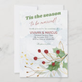 Dies ist die Jahreszeit, um Verheiratete Weihnacht Einladung (Vorderseite)