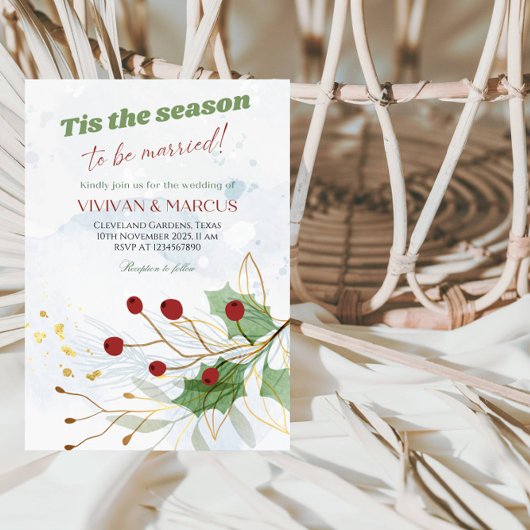 Dies ist die Jahreszeit, um Verheiratete Weihnacht Einladung