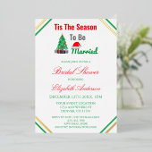 Dies ist die Jahreszeit, um Verheiratetes Brautpar Folieneinladung (Stehend vorne)