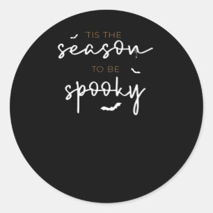 Dies ist die Jahreszeit, um zu spucken Halloween R Runder Aufkleber
