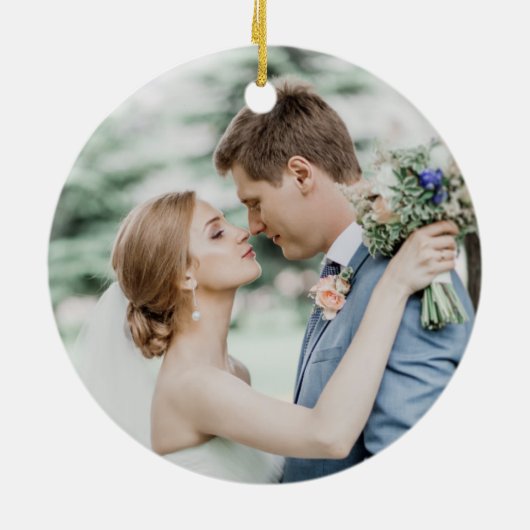 Dies ist die Jahreszeit Verheiratet sein Erstes We Keramik Ornament (Hinten)