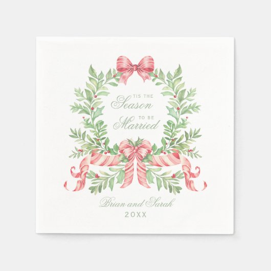 Dies ist die Jahreszeit Verheiratet sein Erstes We Serviette (Vorderseite)