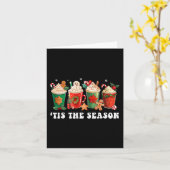 Dies ist die Jahreszeit Weihnachts-Kaffee Lebkuche Karte (Gelbe Blume)