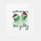 Dies ist die Jahreszeit zu Jelly Funny Jellyfish W Fleecedecke (Vorderseite)