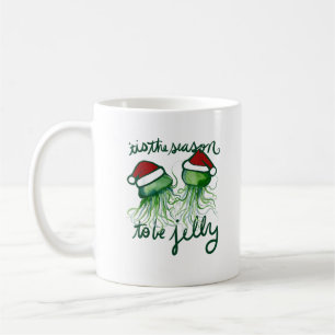 Dies ist die Jahreszeit zu Jelly Funny Jellyfish W Kaffeetasse