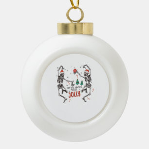 Dies ist die Jahreszeit zu Jolly Funny Christmas S Keramik Kugel-Ornament