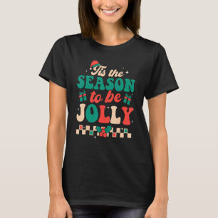 Dies ist die Jahreszeit zu sein Jolly Retro Weihna T-Shirt