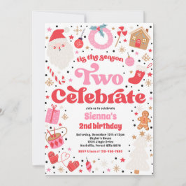 Dies ist die Jahreszeit zwei Feiertage Weihnachten Einladung