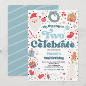 Dies ist die Jahreszeit zwei Feiertage Weihnachten Einladung (Vorne/Hinten)