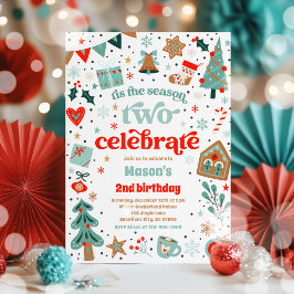 Dies ist die Jahreszeit zwei Feiertage Weihnachten Einladung