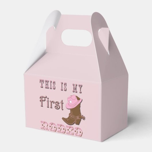 Dies ist die "Mein erster Rodeo-Gefälligkeitsbox" Geschenkschachtel (Vorderseite)