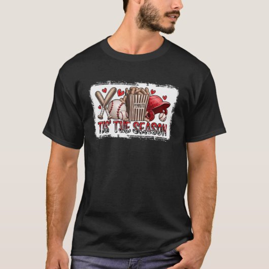 Dies ist die Saison Baseball Game Day Sportfan Bas T-Shirt (Vorderseite)