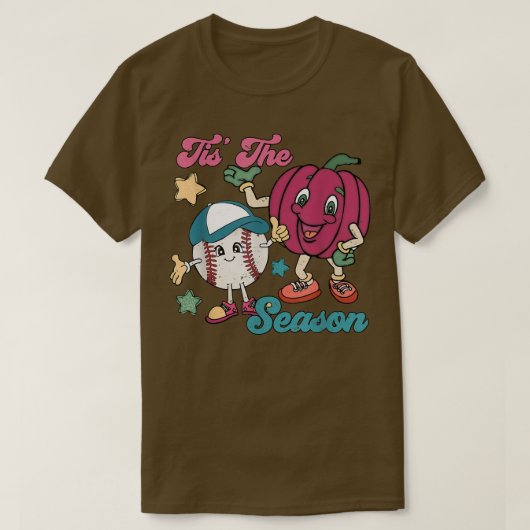 Dies ist die Saison Baseball Pumpkin Fall Hallowee T-Shirt (Design vorne)