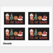 Dies ist die Saison Basketball Lover Weihnachtsges Rechteckiger Aufkleber (Blatt)