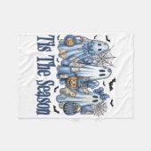 Dies ist die Saison Blue Patchwork Ghost Pumpkin S Fleecedecke (Vorderseite (Horizontal))
