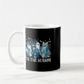 Dies ist die Saison Blue Patchwork Ghost Pumpkin S Kaffeetasse (Links)