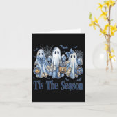 Dies ist die Saison Blue Patchwork Ghost Pumpkin S Karte (Gelbe Blume)