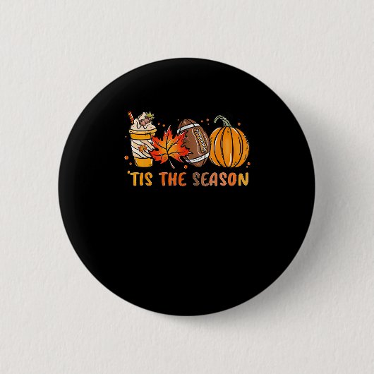 Dies ist die Saison Fußball Fall Erntedank Footbal Button (Vorderseite)