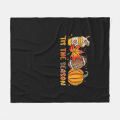 Dies ist die Saison Fußball Fall Erntedank Footbal Fleecedecke (Vorderseite (Horizontal))