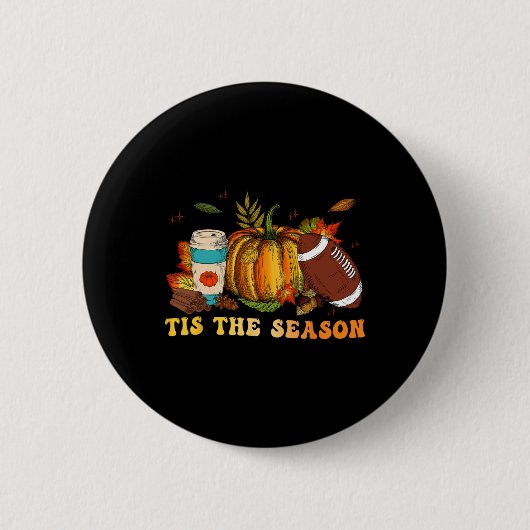 Dies ist die Saison Fußball Fall Thanksgivin Button (Vorderseite)