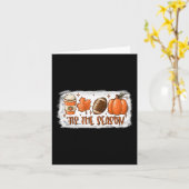 Dies ist die Saison Fußball Fall Thanksgivin Karte (Gelbe Blume)