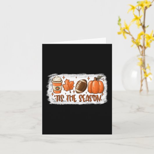 Dies ist die Saison Fußball Fall Thanksgivin Karte (Gelbe Blume)