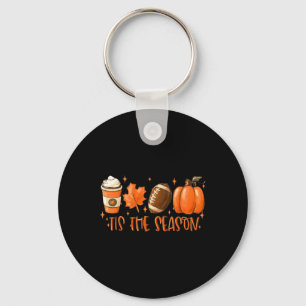 Dies ist die Saison Fußball Fall Thanksgivin Schlüsselanhänger