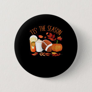 Dies ist die Saison Fußball Pumpkin Erntedank Athl Button