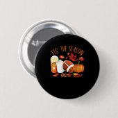 Dies ist die Saison Fußball Pumpkin Erntedank Athl Button (Vorne & Hinten)