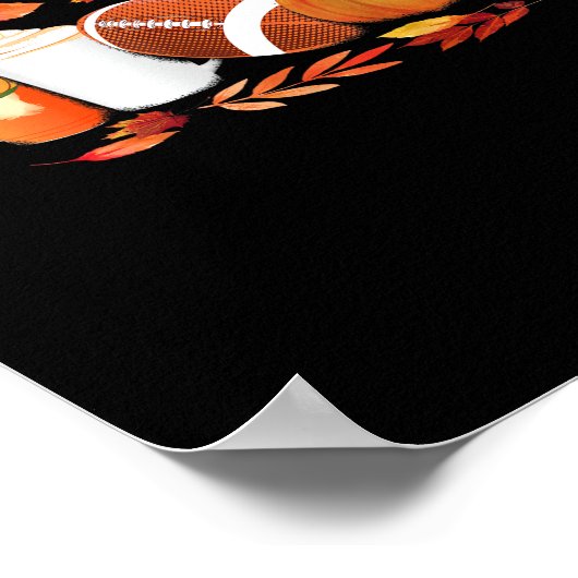 Dies ist die Saison Fußball Pumpkin Erntedank Athl Poster (Ecke)