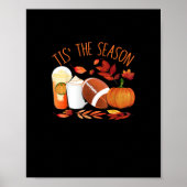 Dies ist die Saison Fußball Pumpkin Erntedank Athl Poster (Vorne)