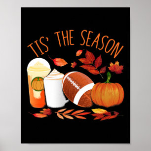 Dies ist die Saison Fußball Pumpkin Erntedank Athl Poster