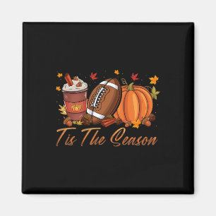 Dies ist die Saison Fußball Pumpkin Gewürz Fall Th Magnet