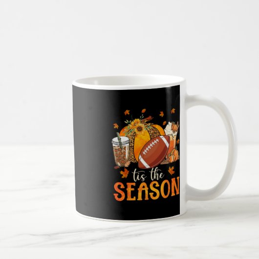 Dies ist die Saison Fußball und Kürbissaison Herbs Kaffeetasse (Rechts)