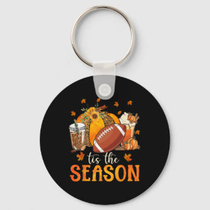 Dies ist die Saison Fußball und Kürbissaison Herbs Schlüsselanhänger