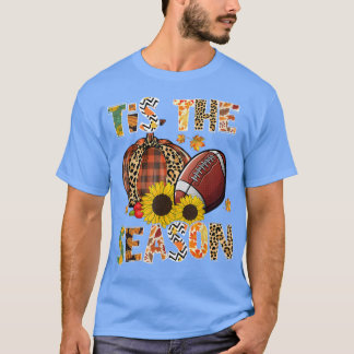 Dies ist die Saison Leopard Kariert Pumpkin Footba T-Shirt