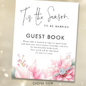 Dies ist die Saison Poinsettia Guest Book Brautpar Poster