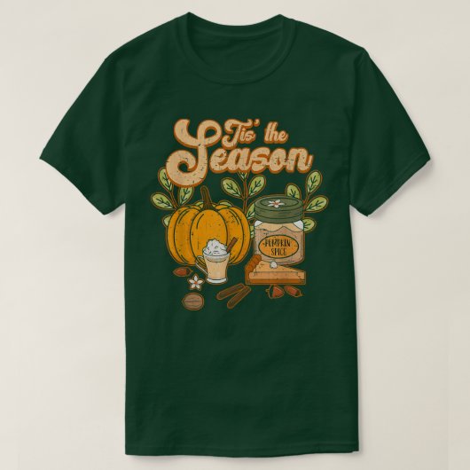 Dies ist die Saison Pumpkin Gewürz Funny Fall Vibe T-Shirt (Design vorne)