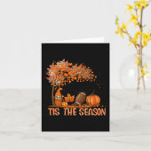 Dies ist die Saison Pumpkin Gewürzfußball-Herbstla Karte (Gelbe Blume)