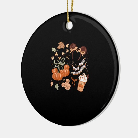 Dies ist die Saison Pumpkin Saison, Herbst ernten Keramik Ornament (Links)