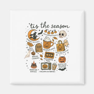 Dies ist die Saison Retro Vintage Grafik Pumpkin H Magnet