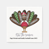 Dies ist die Saison Script Erntedank Football Türk Serviette (Vorderseite)