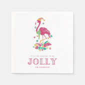 Dies ist die Season Beach Flamingo Weihnachten Serviette (Vorderseite)