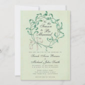 Dies ist die Weihnachtsfeiertage Mistletoe Wreath Einladung (Vorderseite)