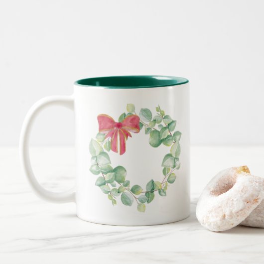 Dies ist die Weihnachtsfeiertage-Tasse Zweifarbige Tasse (Mit Donut)