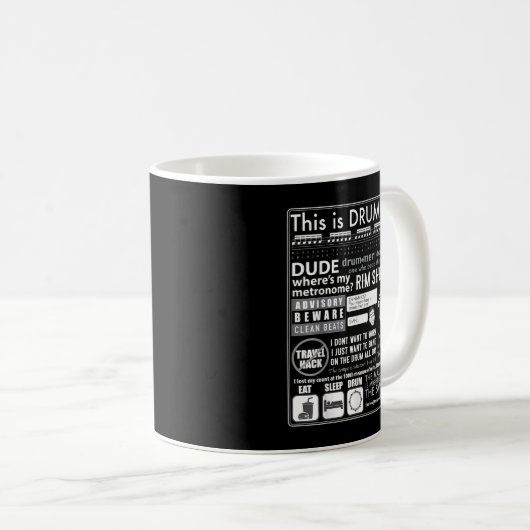 Dies ist Drumline - Funny Drum Line Redewendungen Kaffeetasse (VorderseiteRechts)