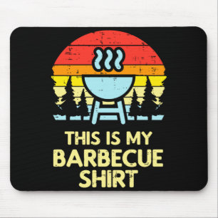 Dies ist ein Barbecue-Shirt Retro-BBQ-Grill-Männer Mousepad