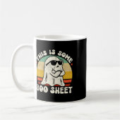 Dies ist ein Boo-Blatt Cool Ghost Fun Halloween Co Kaffeetasse (Links)