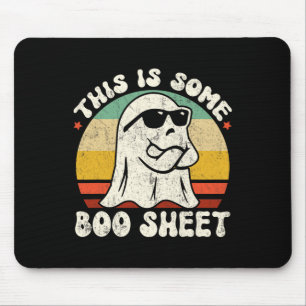 Dies ist ein Boo-Blatt Cool Ghost Fun Halloween Co Mousepad