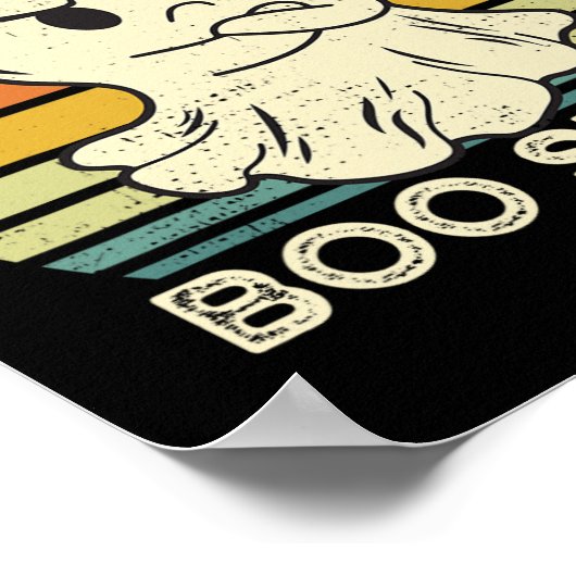 Dies ist ein boo-Sheet Fun Ghost Retro Halloween C Poster (Ecke)